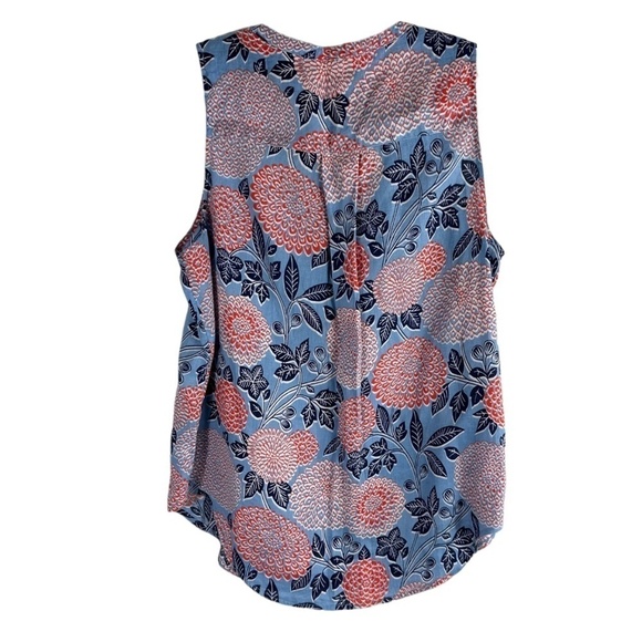 Cynthia Rowley Linen Floral Button Sleeveless Top SZ M - Picture 4 of 4